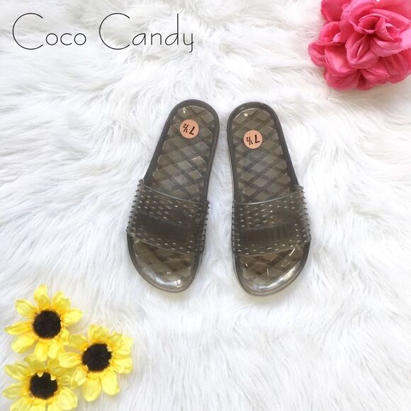 🆕Puma Fenty By Rihanna Black Jelly Slide Sandals - Picture 6 of 8